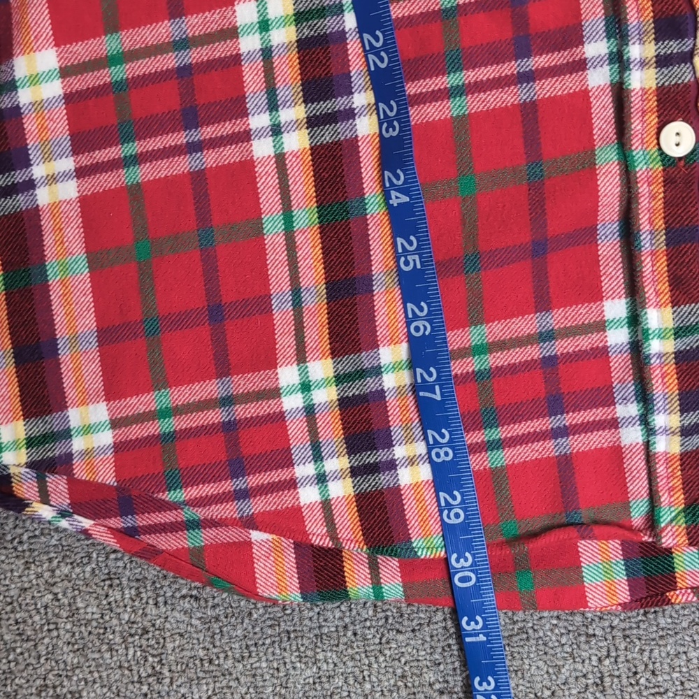 Polo Ralph Lauren Classic Fit Plaid Twill Heavy Flannel Work Shirt Size XL Red - Picture 12 of 12
